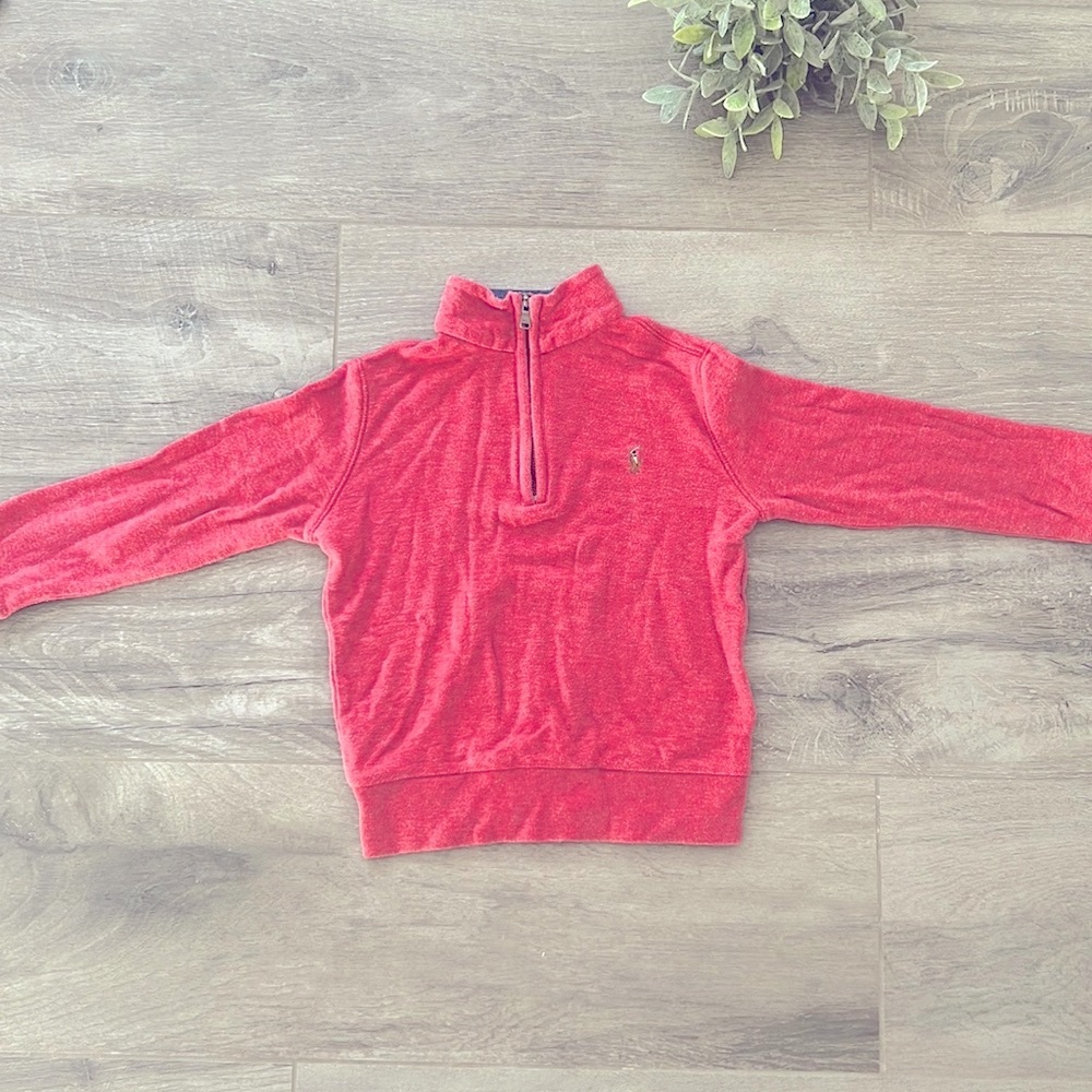 RALPH LAUREN 3T Half-Zip Long Sleeve Polo Sweater